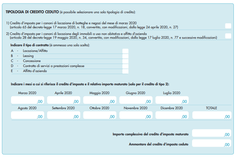 Cessione credito locazione nuovo Modello per la comunicazione News